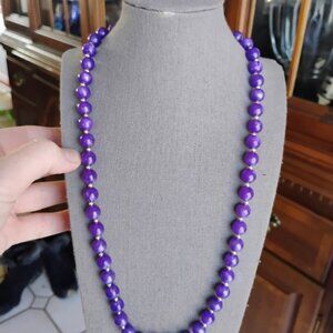 24 inch Purple beaded necklace